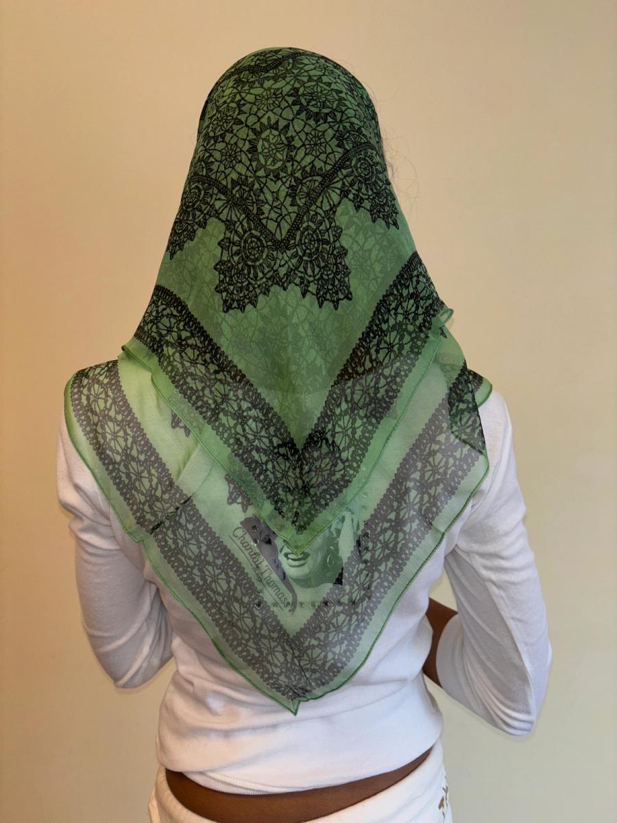 80s Chantal Thomass Trompe L'oeil Lace Handkerchief product image