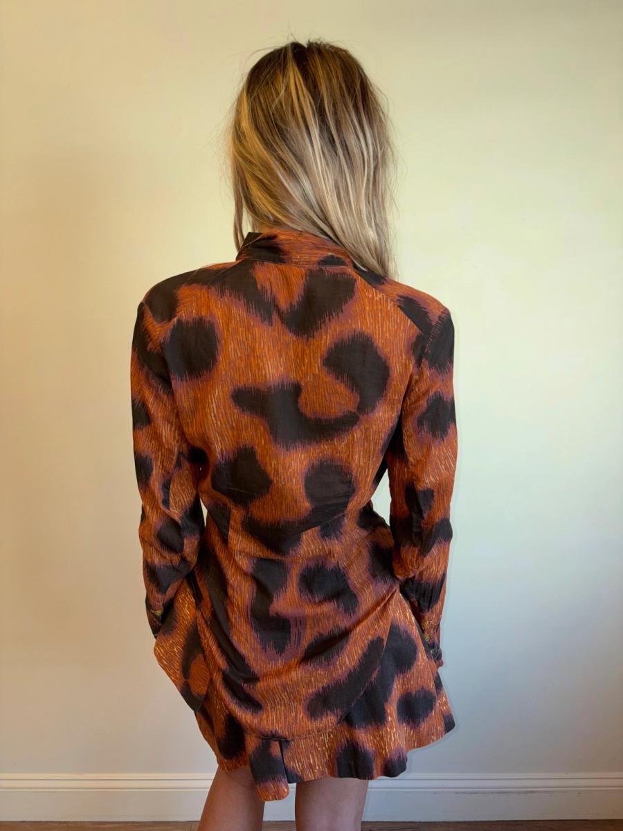 1994 Vivienne Westwood Café Society Voile Leopard Button Up  product image
