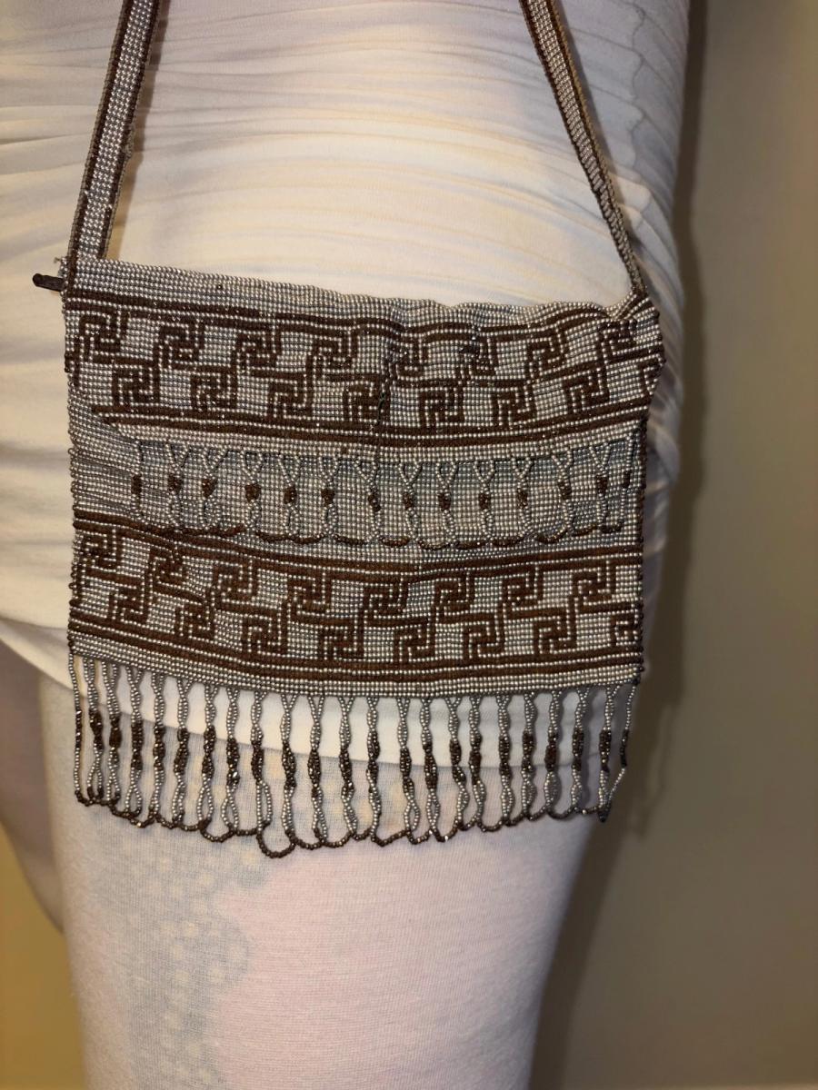 1920s Cut Steel Greek Key Purse product image