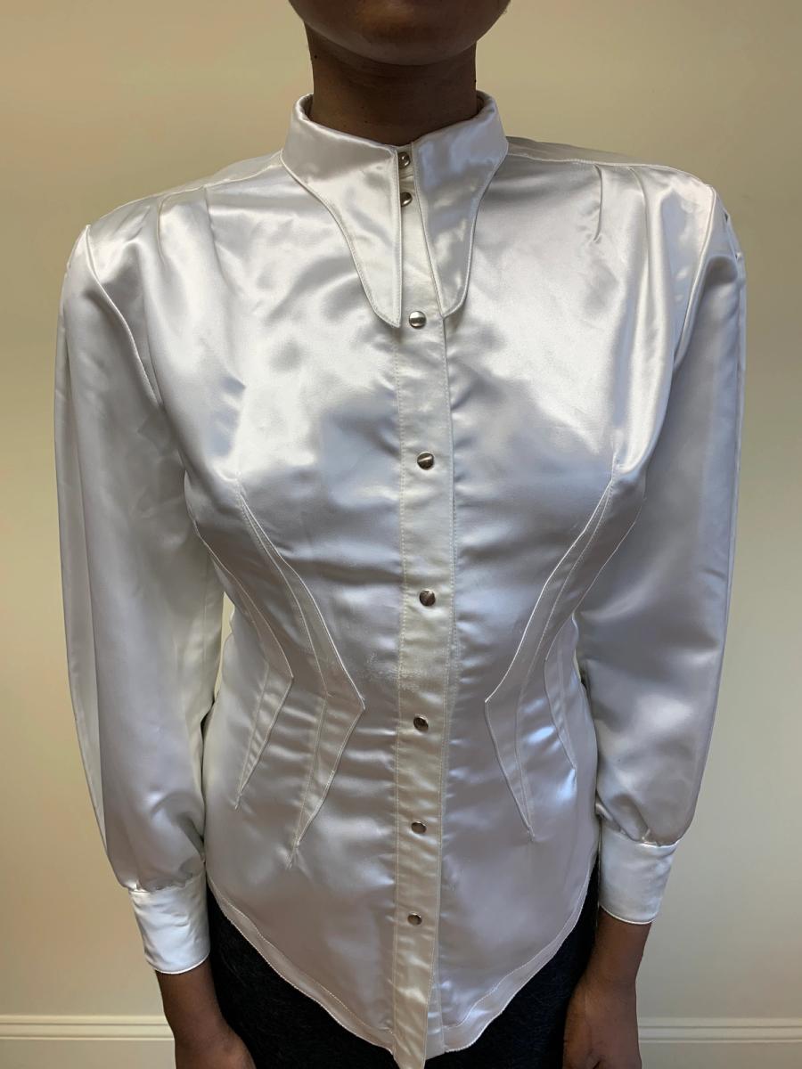 1980s Thierry Mugler Satin Blouse product image