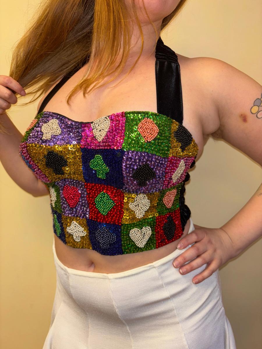 80s Sequin Card Game Bustier product image