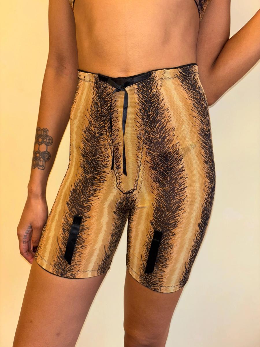 60s or 70s Four Piece Tiger Print Lingerie Set product image