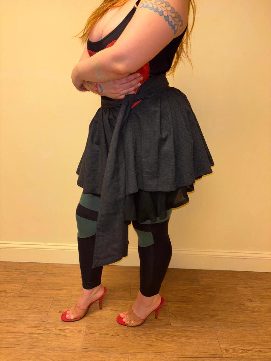 20471120 Pinstripe Miniskirt With Peekaboo Petticoat product image