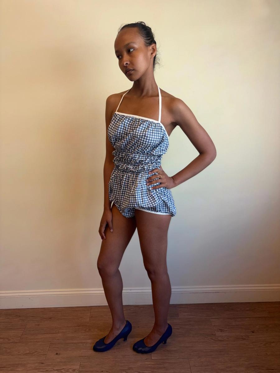 1960s Houndstooth "Disposable" Swimsuit product image