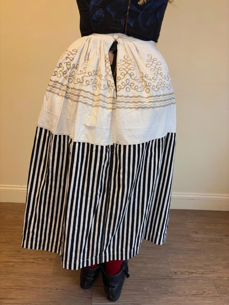Early 1900s French Striped Flannel Petticoat product image
