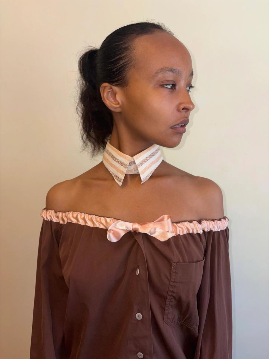 1890-1900 Detachable Patterned Collar Pair  product image