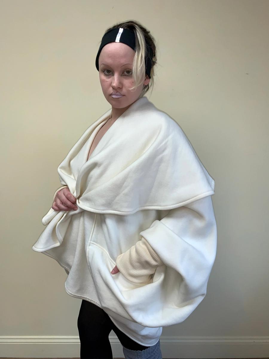 Norma Kamali 1980s Fleece Cocoon Coat product image