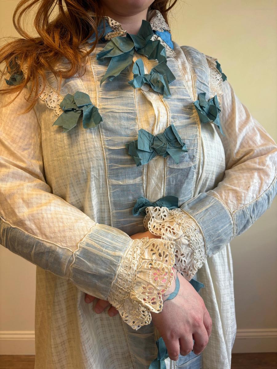 Victorian Dressing Gown with Blue Ribbons product image