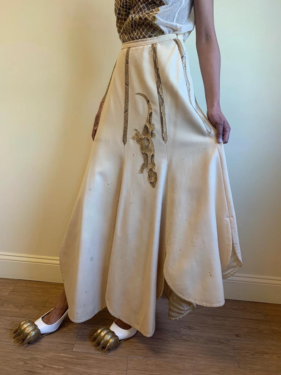 Bill Gibb Lizard Cutout Skirt product image