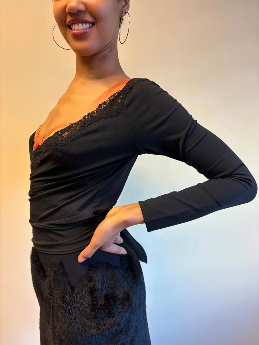 Chantal Thomass Wrap Top With Lace product image