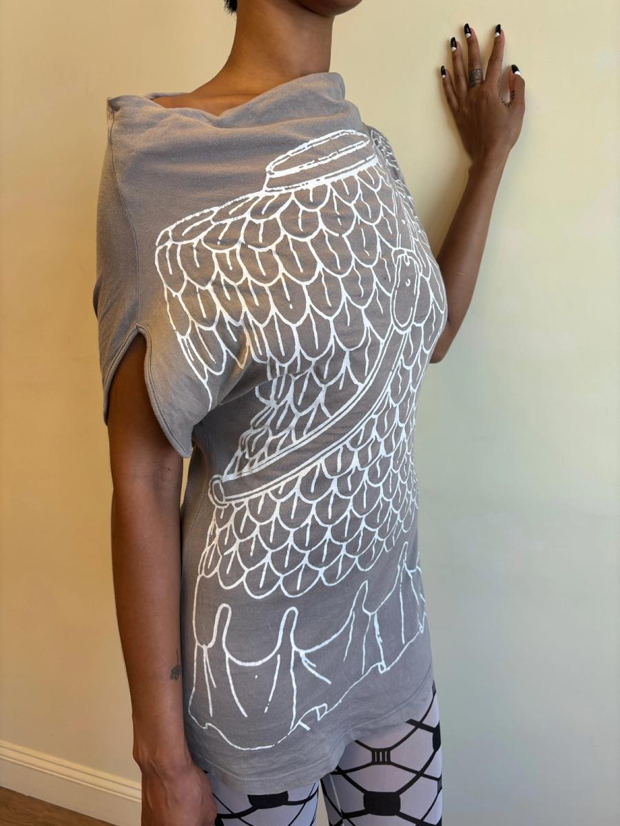 Bernhard Willhelm Gray Trompe L'oeil Warrior Tunic product image