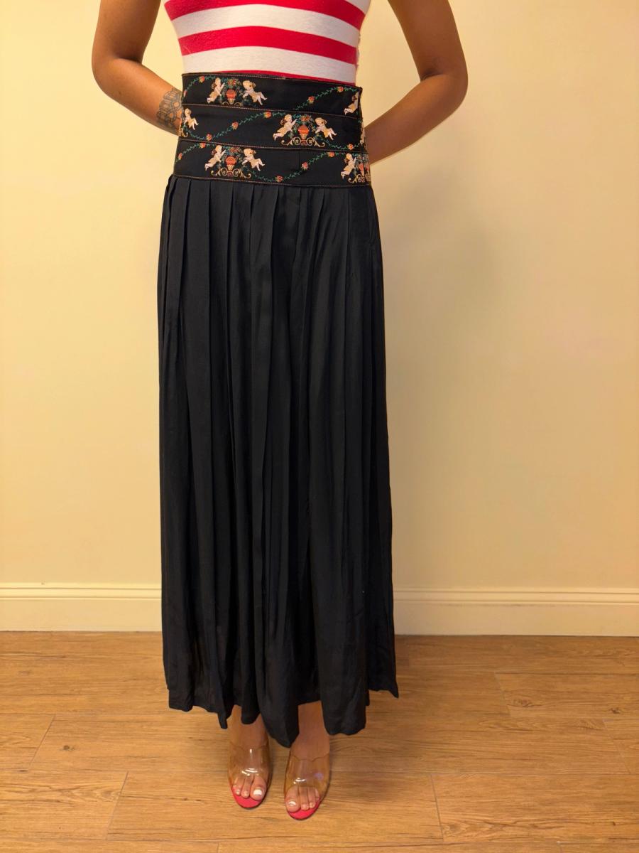 Vintage Chantal Thomass Cherub Print Maxi Skirt product image