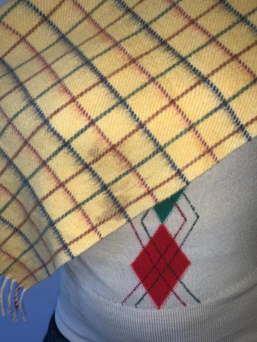 90s Vivienne Westwood Windowpane Plaid Scarf product image