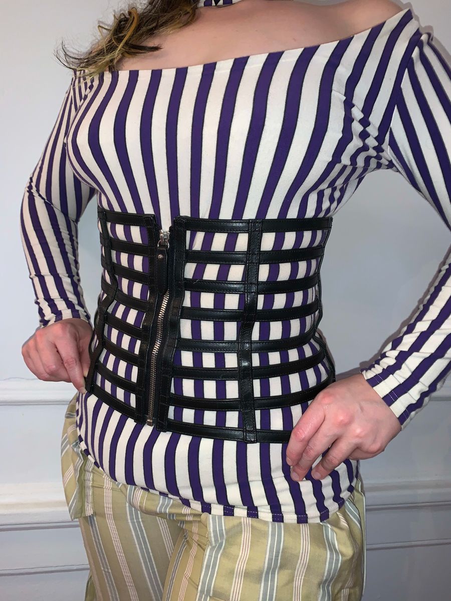 Vintage Jean- Paul Gaultier Leather Cage Corset product image