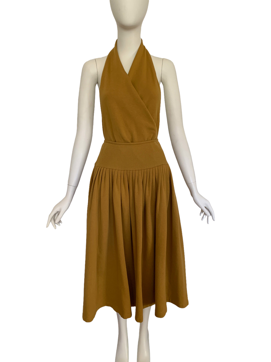 80s Norma Kamali Ochre 3 Piece Dress product image