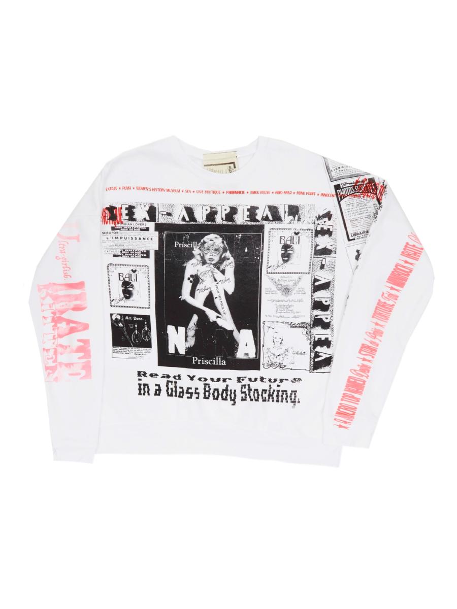 SEX-APPEAL Newsprint Sweatshirt - #6 Glass Body Stocking