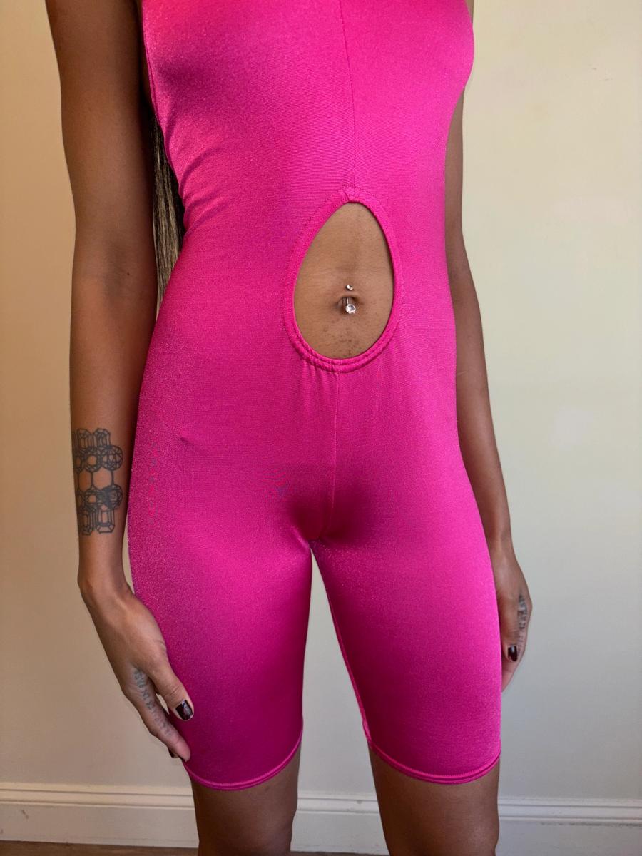 Vintage Chantal Thomass Cutout Hot Pink Jumpsuit product image