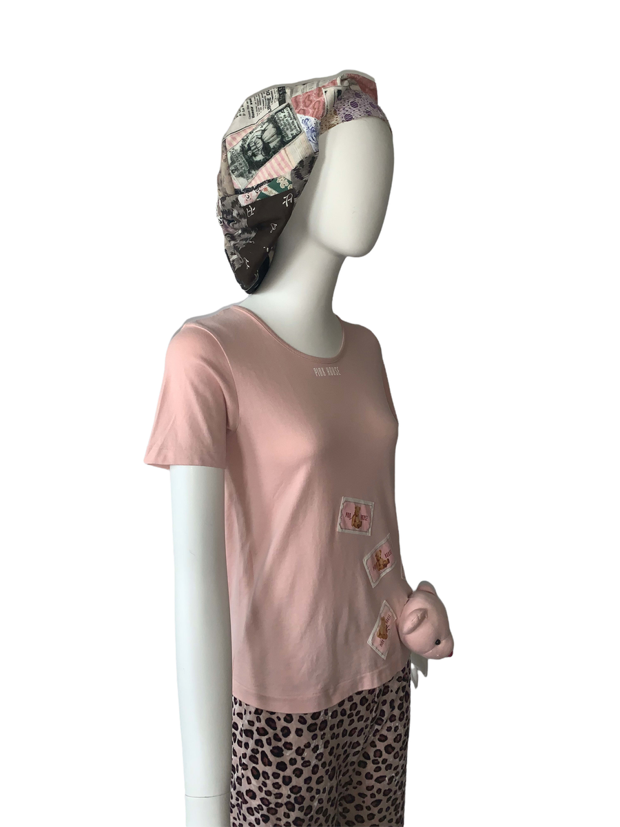 Pink House Dimensional Teddy Bear Tee product image