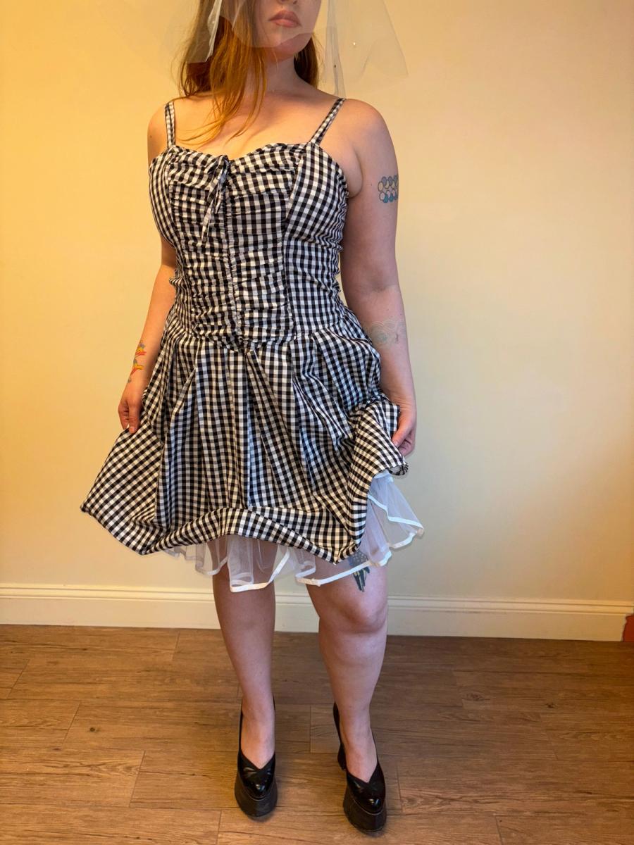 Vintage French Gingham Dress product image
