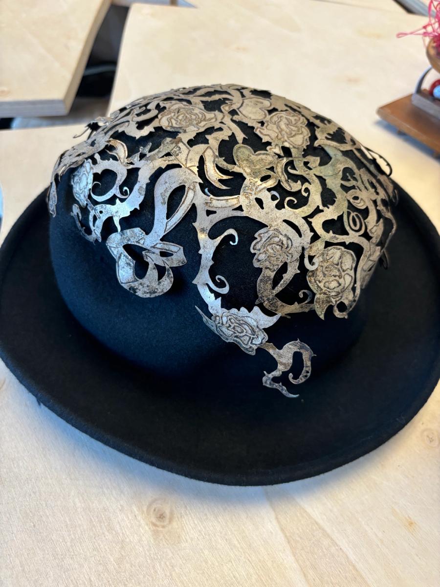 1989 Atelier Cutout Brass Bowler Hat product image