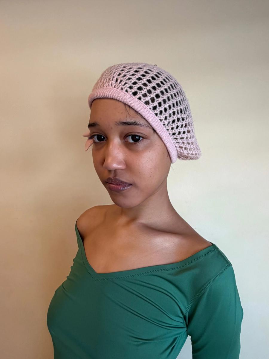 Sonia Rykiel Baby Pink Knit Beret product image