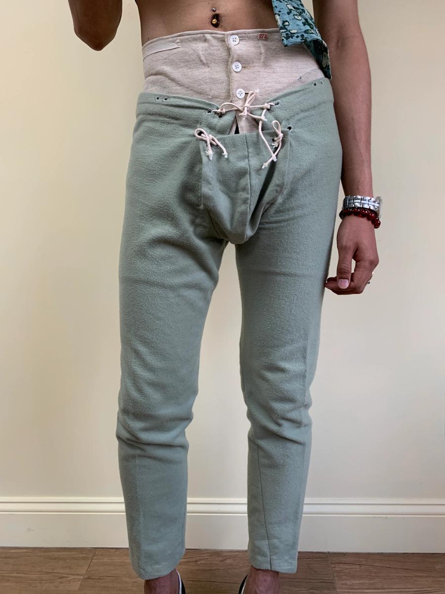 1700s Style Green Codpiece Costume Pants product image