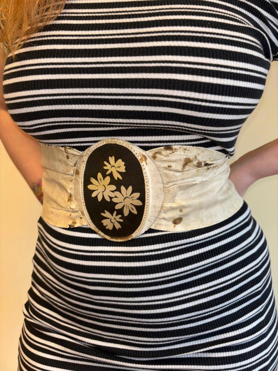 Exquisite Belle Époque Plastic & Leather Belt product image