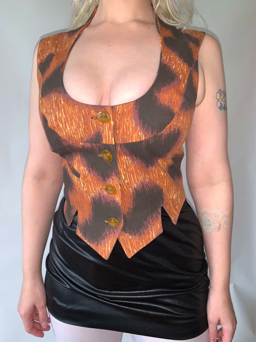 Vivienne Westwood Rare SS94 Café Society Cheetah Vest product image
