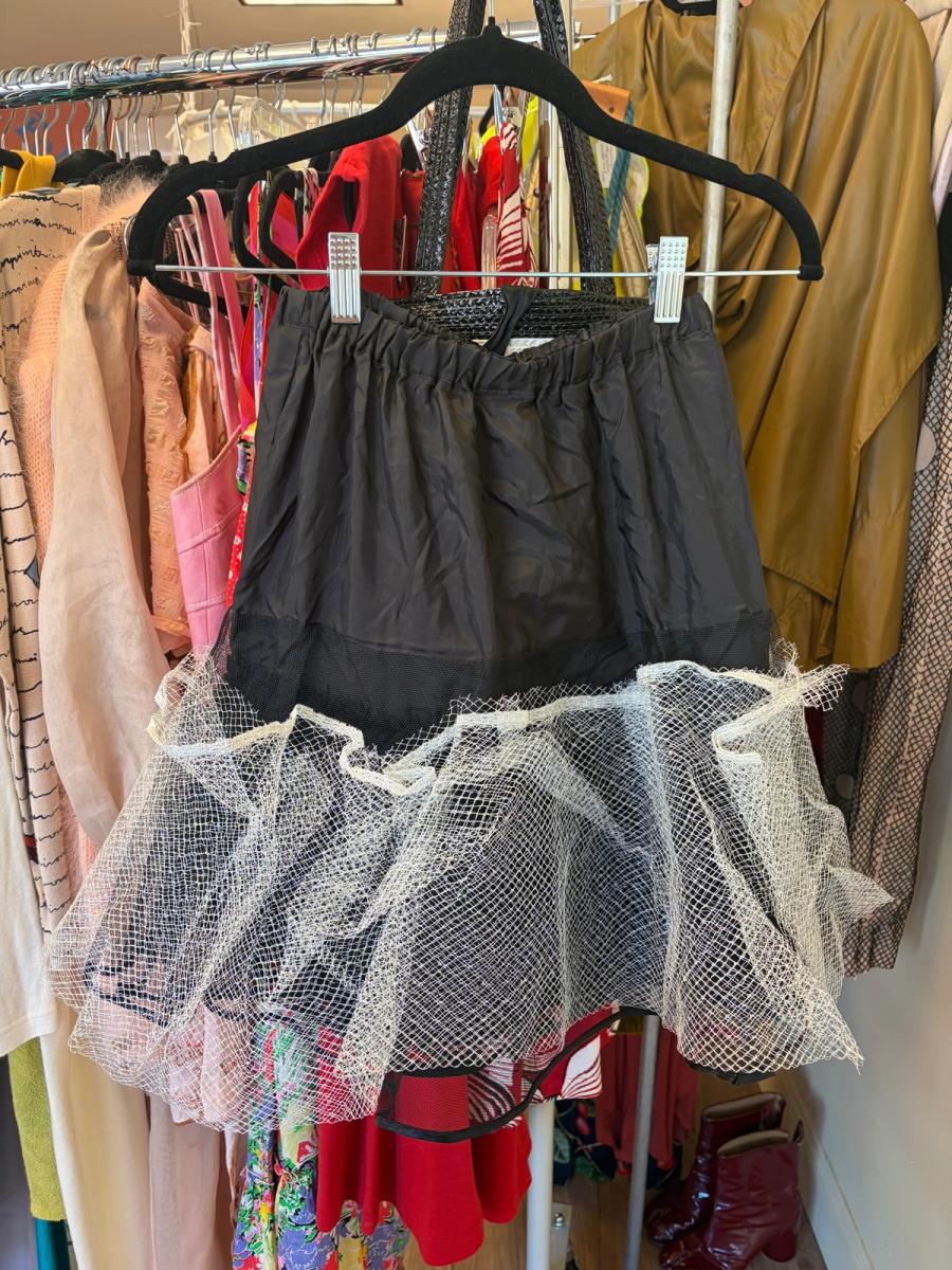 80s Atsuki Onishi Knit Dress with Crinoline and Brooches product image