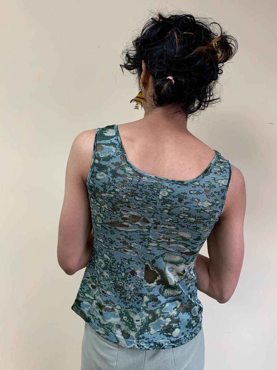 Vintage Beauty: Beast Green Burnout Tank Top product image