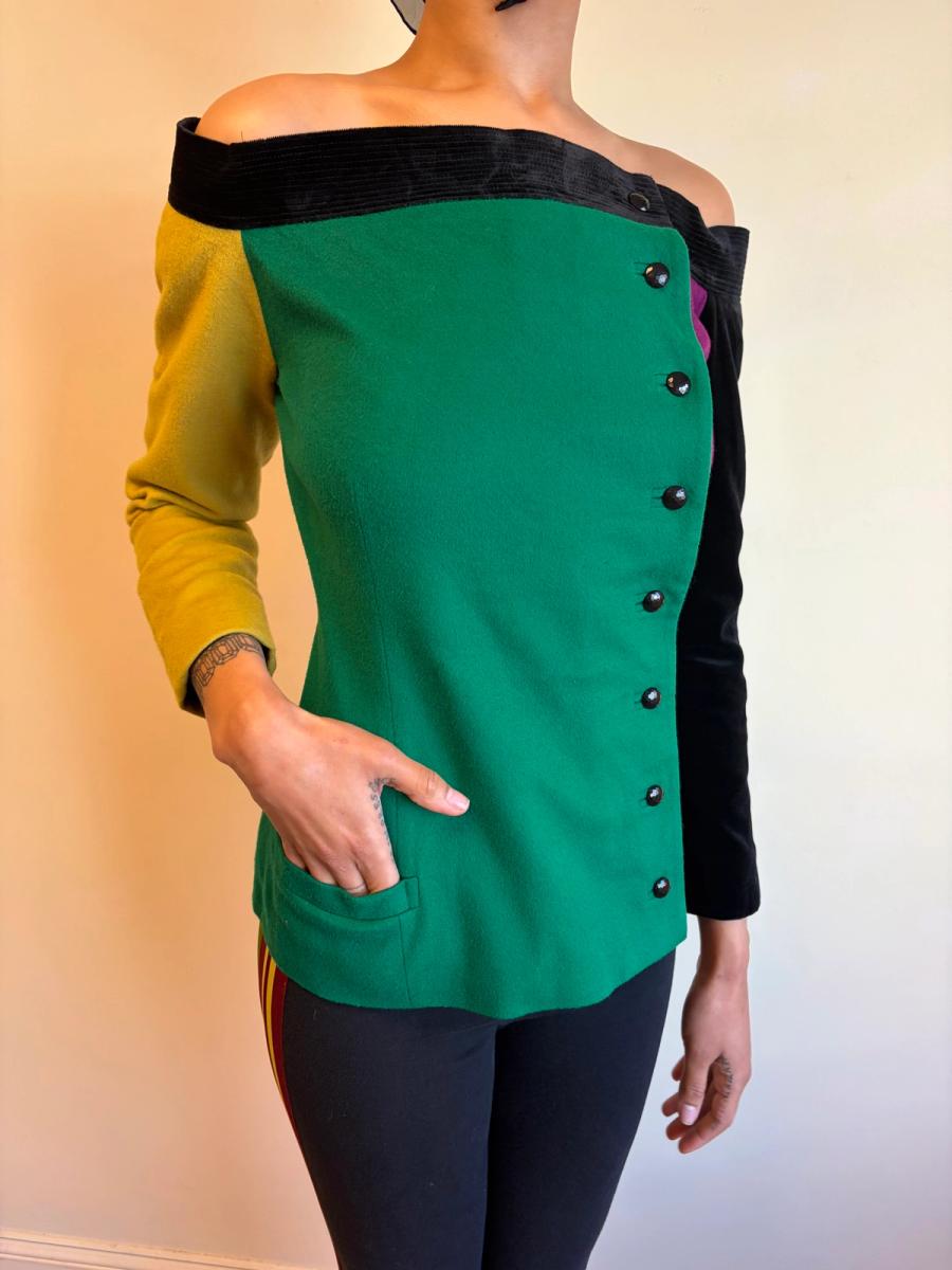 80s Gianni Versace Colorblock Jacket product image