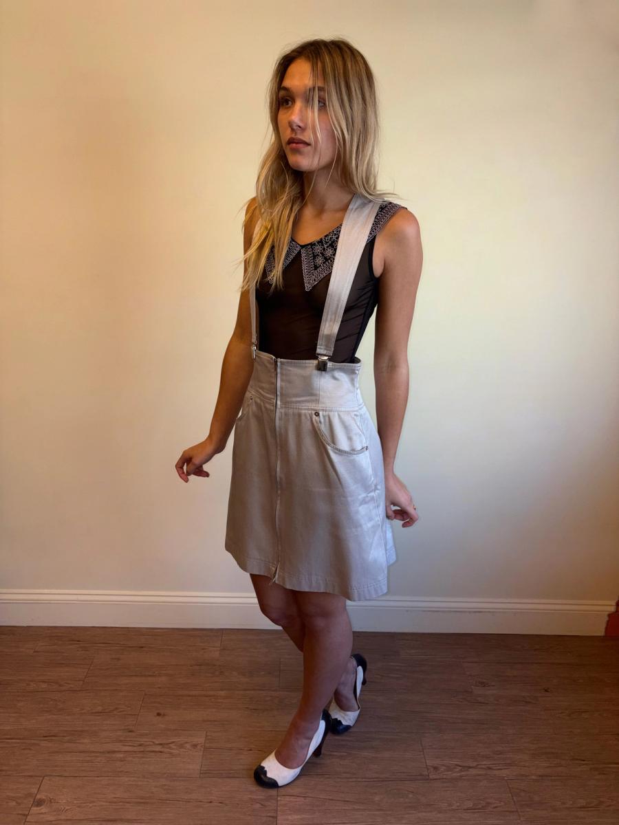 Vintage Claude Montana Suspender Skirt product image