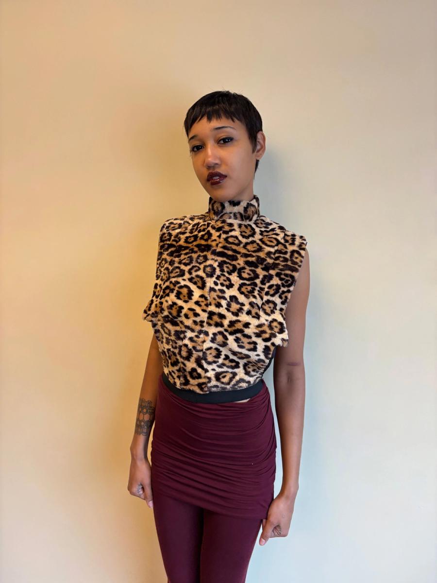 1940s Faux Fur Leopard Dickie product image