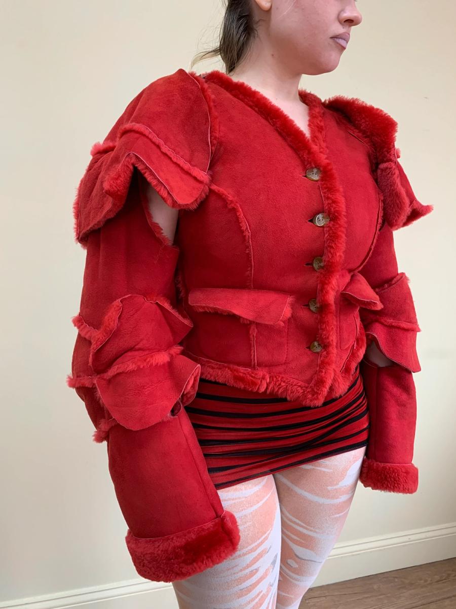 Vivienne Westwood A/W 1988 "Time Machine" Shearling Armour Jacket product image