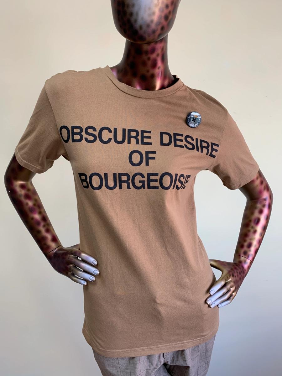 Obscure Desire of Bourgeoisie Logo Brown T-shirt product image