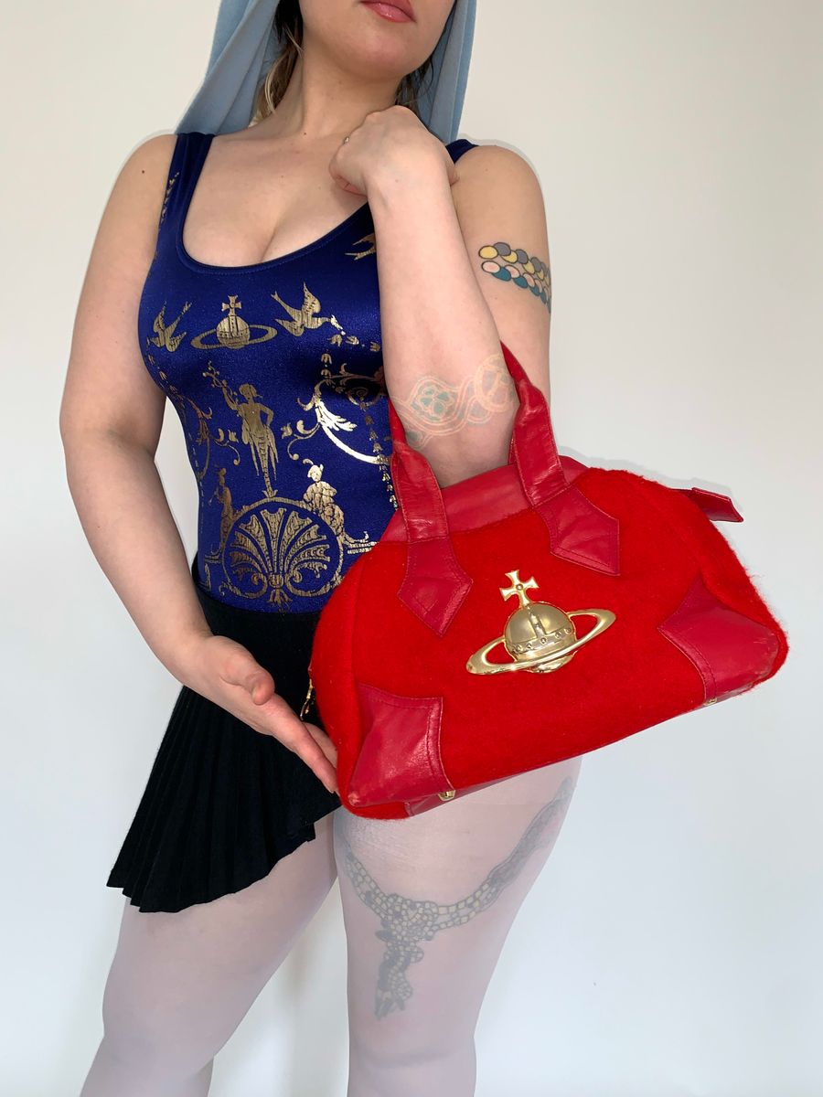 Vivienne Westwood 80s/90s Tweed Big Orb Bag product image