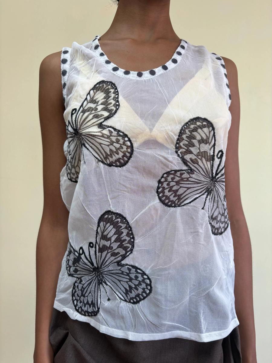 90s Yoshiki Hishinuma Butterfly Pleated Top product image