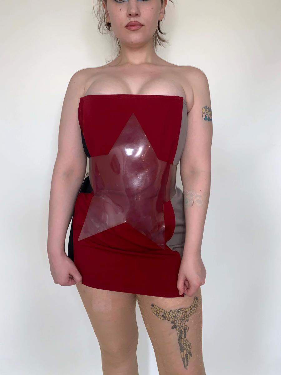 Vintage Jean- Paul Gaultier Color Block Bustier Minidress product image