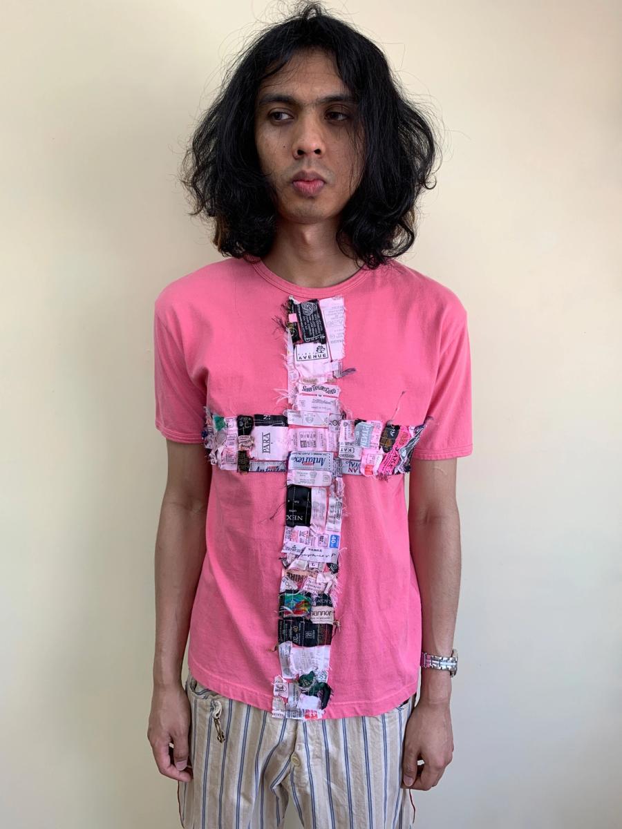 Fake London Clothing Label Cross T-shirt product image