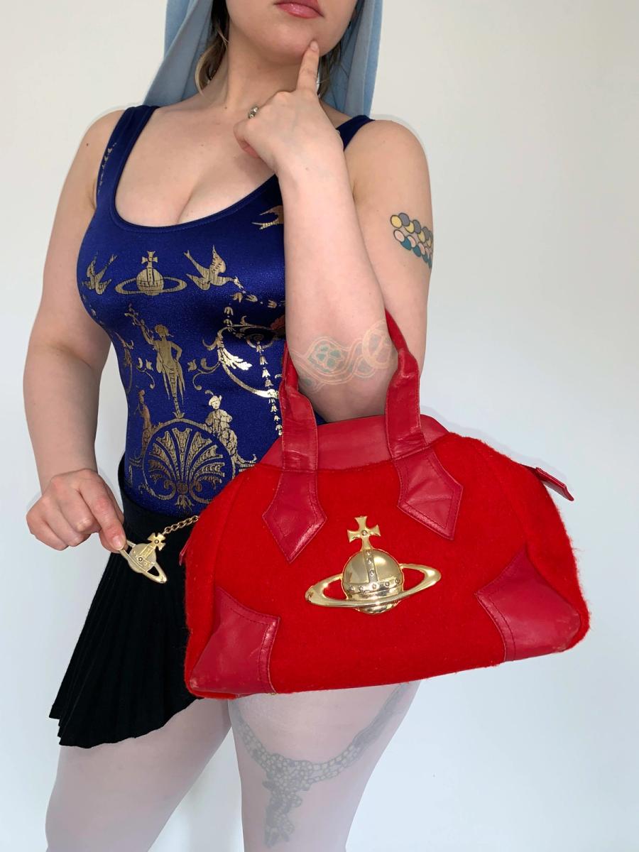Vivienne Westwood 80s/90s Tweed Big Orb Bag product image