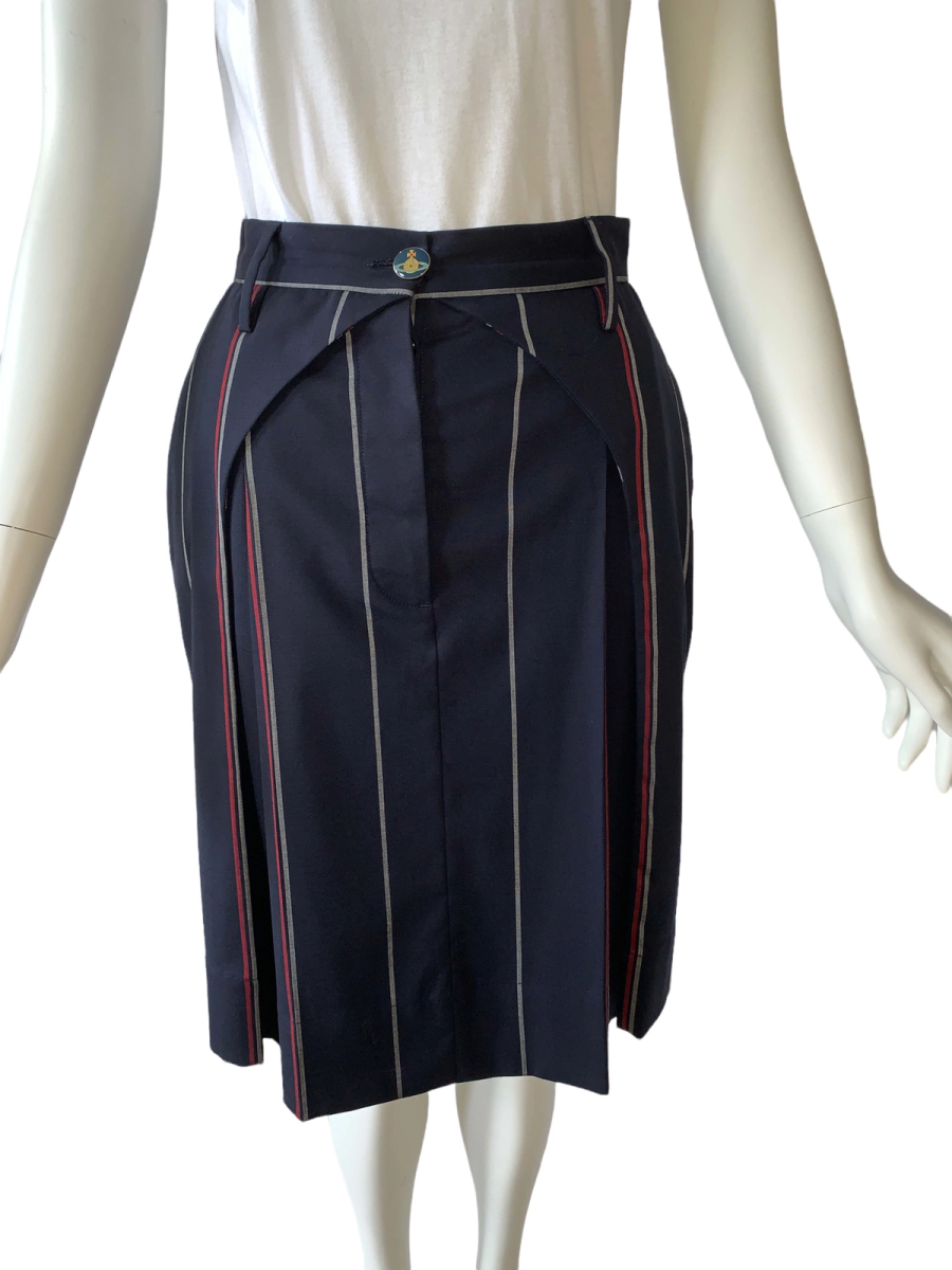 90s Vivienne Westwood Pencil Skirt with Orb Buttons 