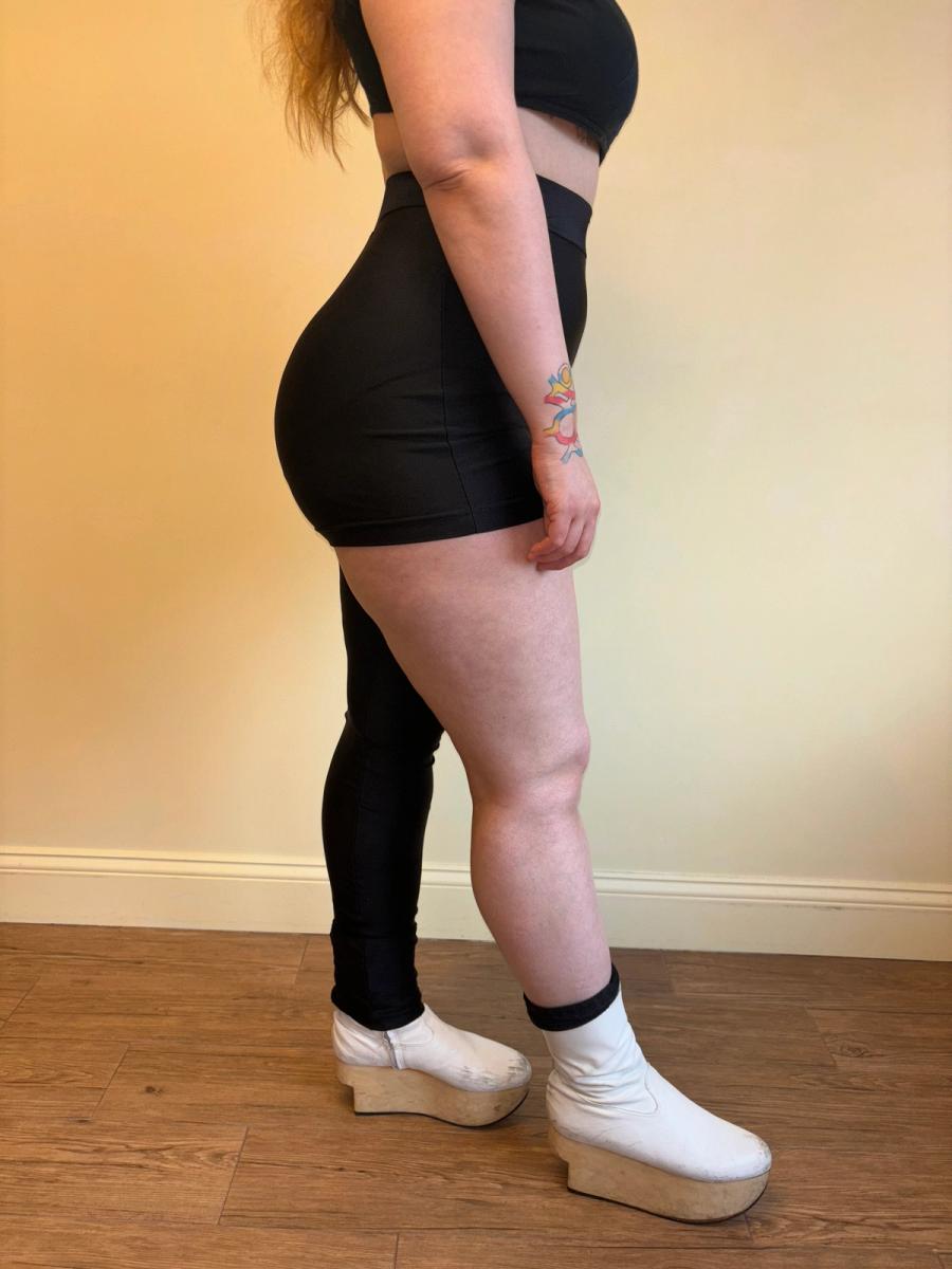 1980s Red or Dead Asymmetrical Leggings product image