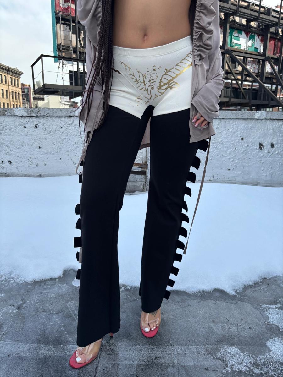 Castellated Bound Pants Cream  product image