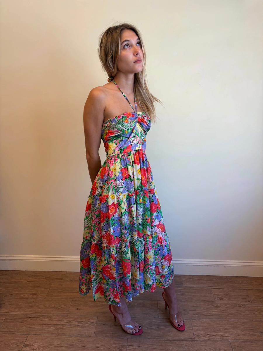 70s Vicky Tiel Floral Dress product image