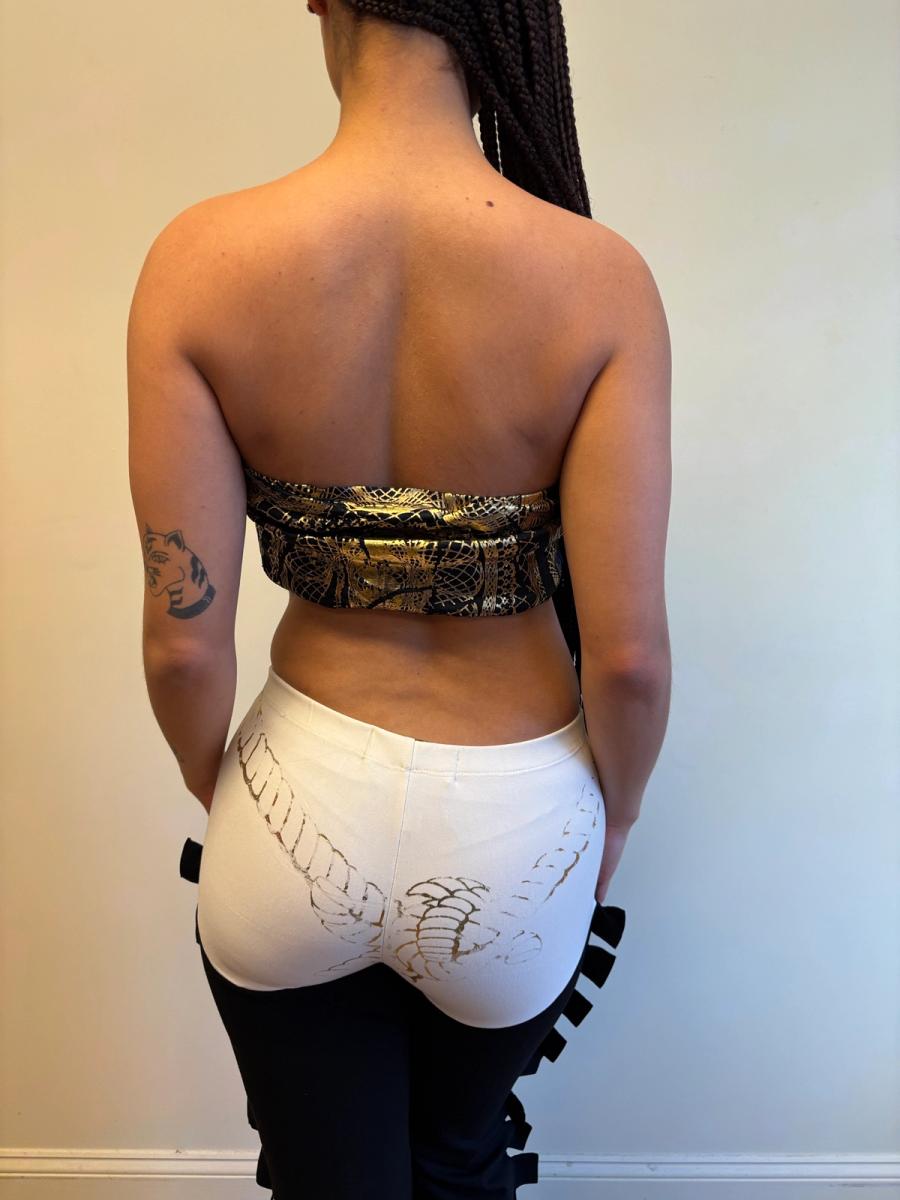 Gold Foil Money Print Bandeau product image