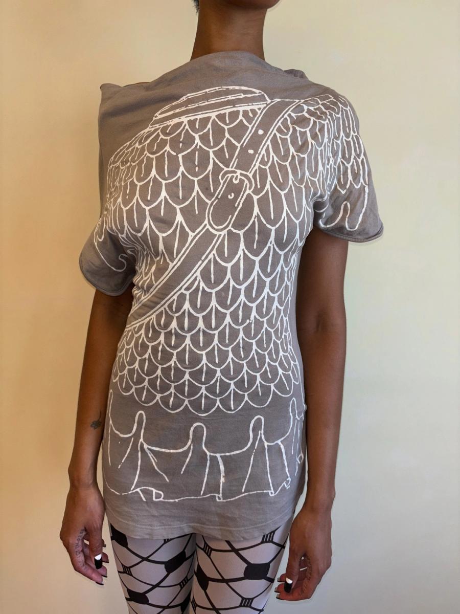 Bernhard Willhelm Gray Trompe L'oeil Warrior Tunic product image