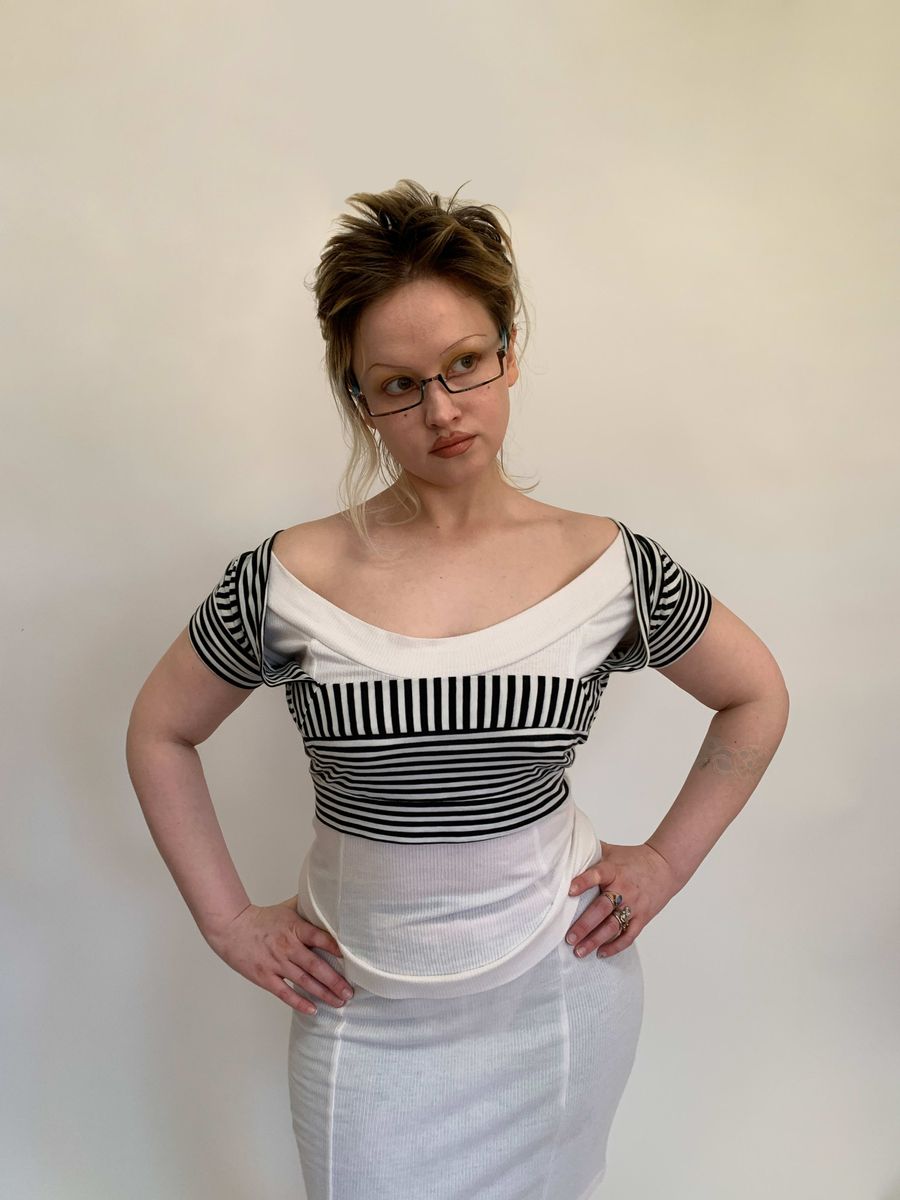 80s Pam Hogg Striped Top product image