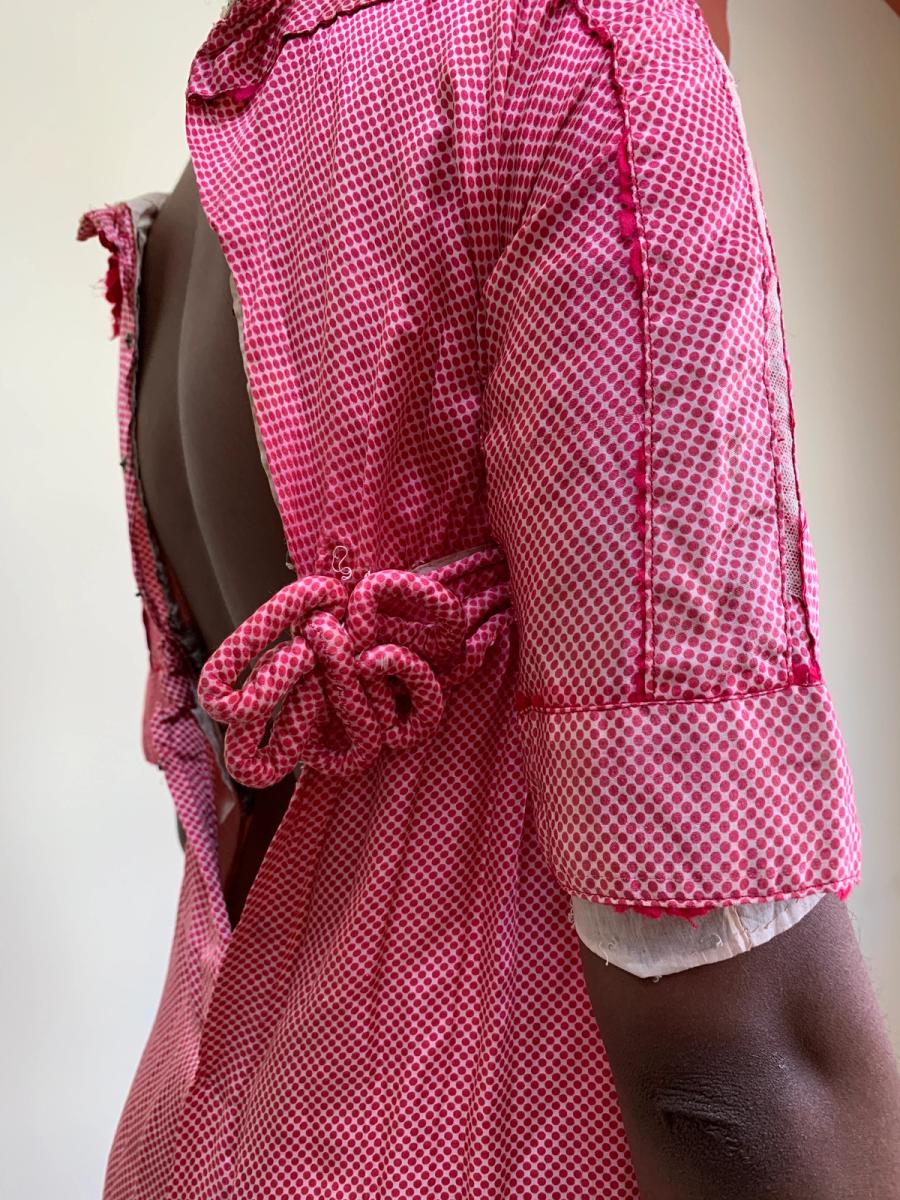1910 Hot Pink Dotted Dress product image