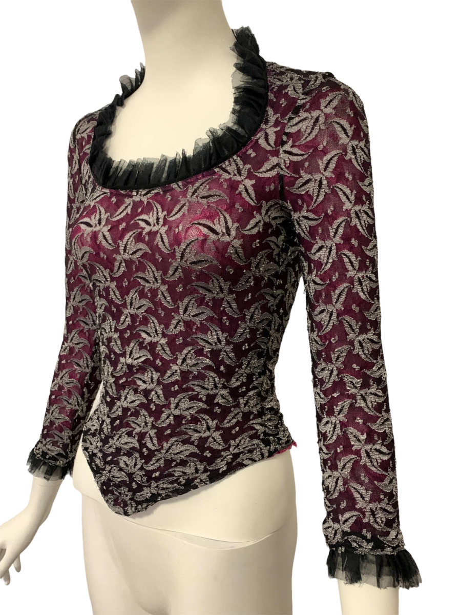 90s Vivienne Westwood Lace Stretch Portrait Top product image