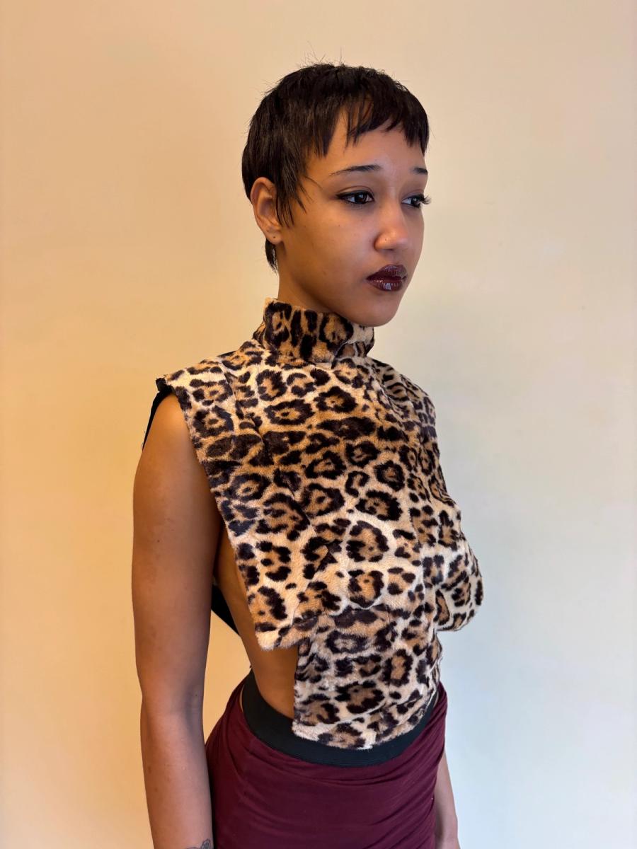 1940s Faux Fur Leopard Dickie product image